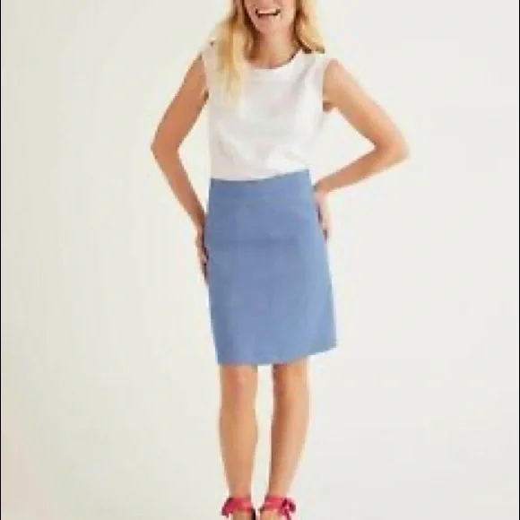 Boden Skirts Boden Light Blue Chino Midi Skirt Size Poshmark